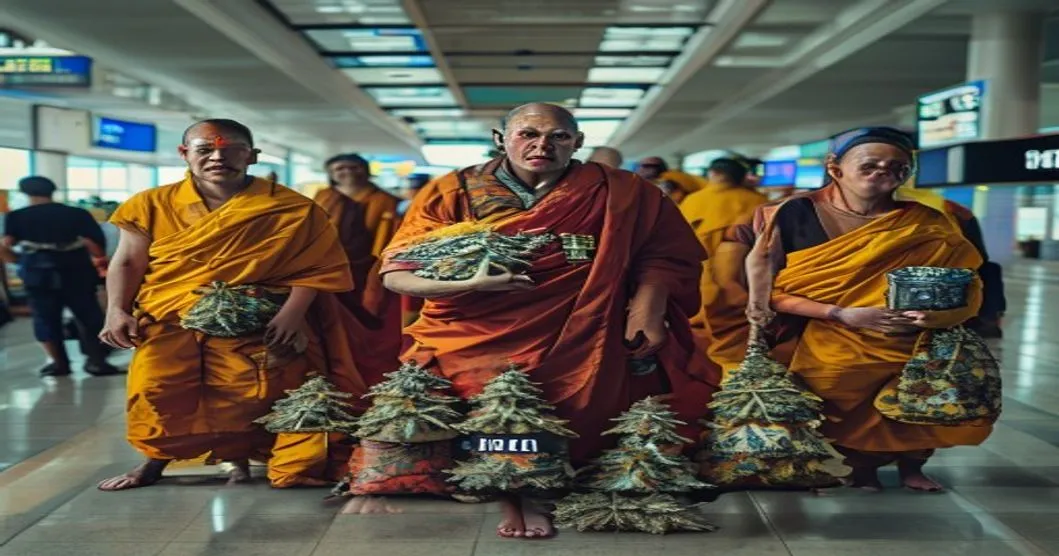 22 moines bouddhistes arrêtés au Sri Lanka avec 110 kilos de cannabis dans leurs bagages