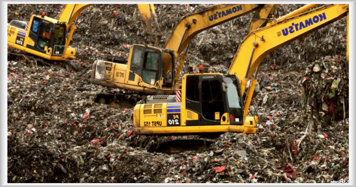 À Jakarta, une montagne de déchets s'effondre, faisant sept morts