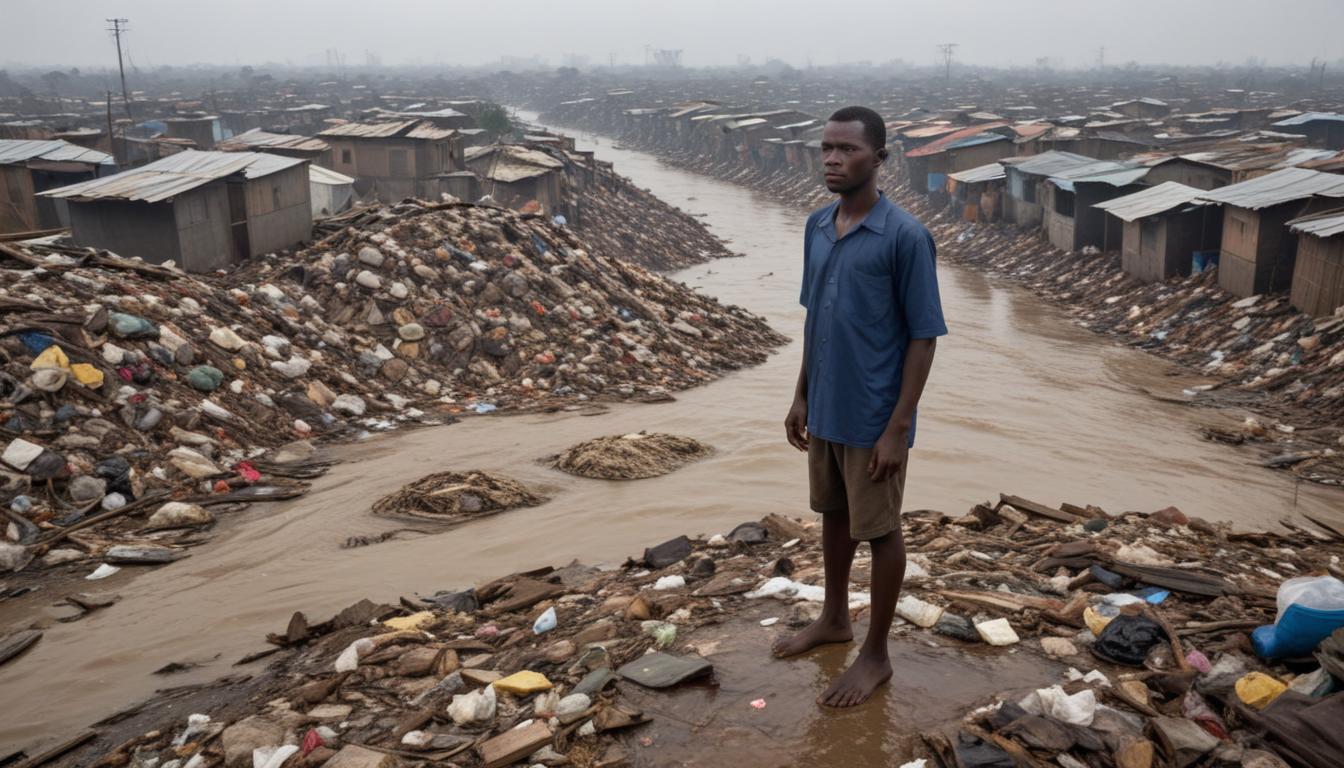 A Kinshasa, un bidonville perché sur des tas d’ordures pour éviter les inondations