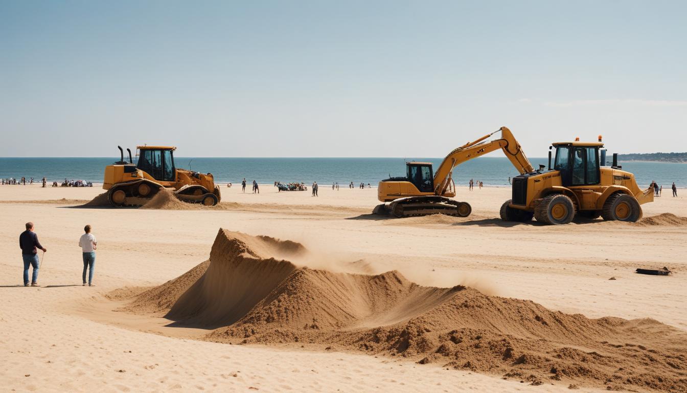 A La Baule, rénovation de la plage après les tempêtes : la ville s'approvisionne en sable à Pornichet
