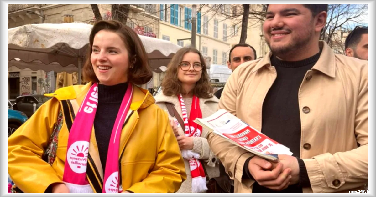 A Marseille, Amine Kessaci en campagne sous haute escorte lors de sa première sortie publique