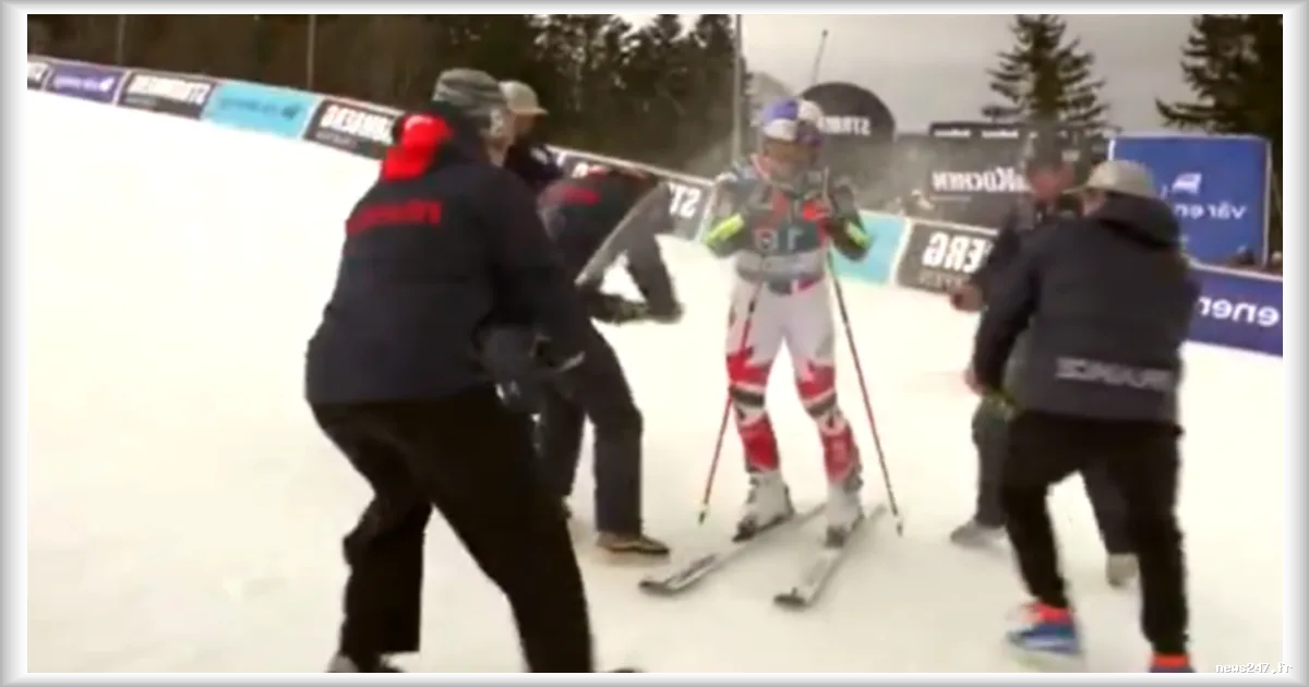 Alexis Pinturault met un terme à sa carrière de skieur alpin : une douche de champagne pour son dernier départ