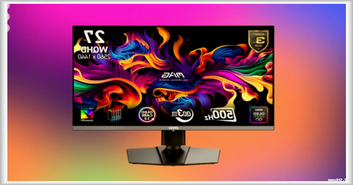 Amazon propose une promotion exceptionnelle sur le moniteur MSI MAG 272QP à 500 Hz, idéal pour les joueurs sur PC