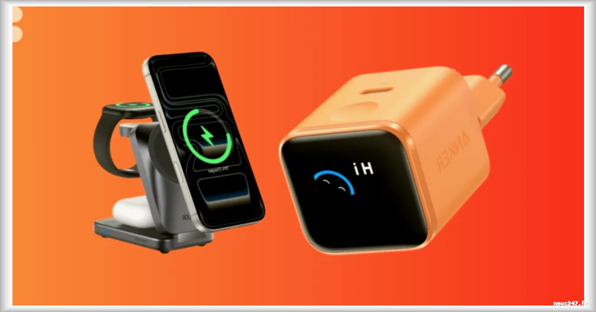 Anker lance une station de recharge 3-en-1 avec refroidissement actif et un chargeur Nano 45W Cosmic Orange