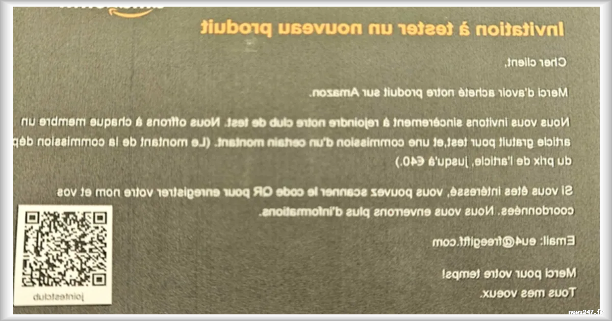 Arnaque Amazon : des lettres mystérieuses circulent en France
