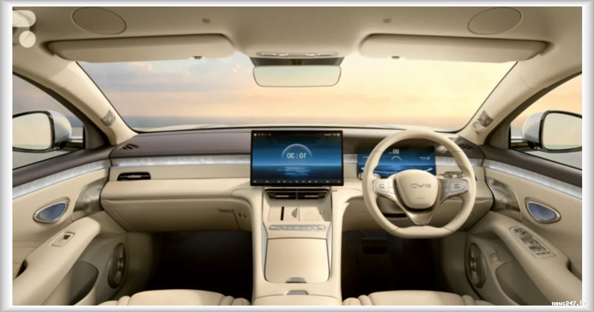 BYD devoile l'habitacle impressionnant de sa nouvelle voiture electrique Seal 08 avec une autonomie de 1000 km