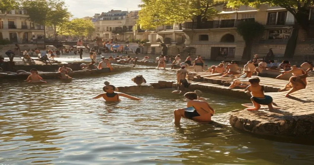 Canicule précoce : des Parisiens défient l’interdiction de baignade dans le canal Saint-Martin