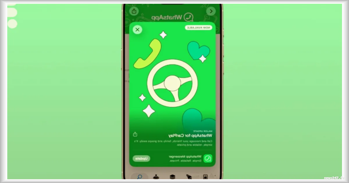 CarPlay 2026 : WhatsApp, ChatGPT et Google Meet débarquent en version repensée pour une conduite plus sûre