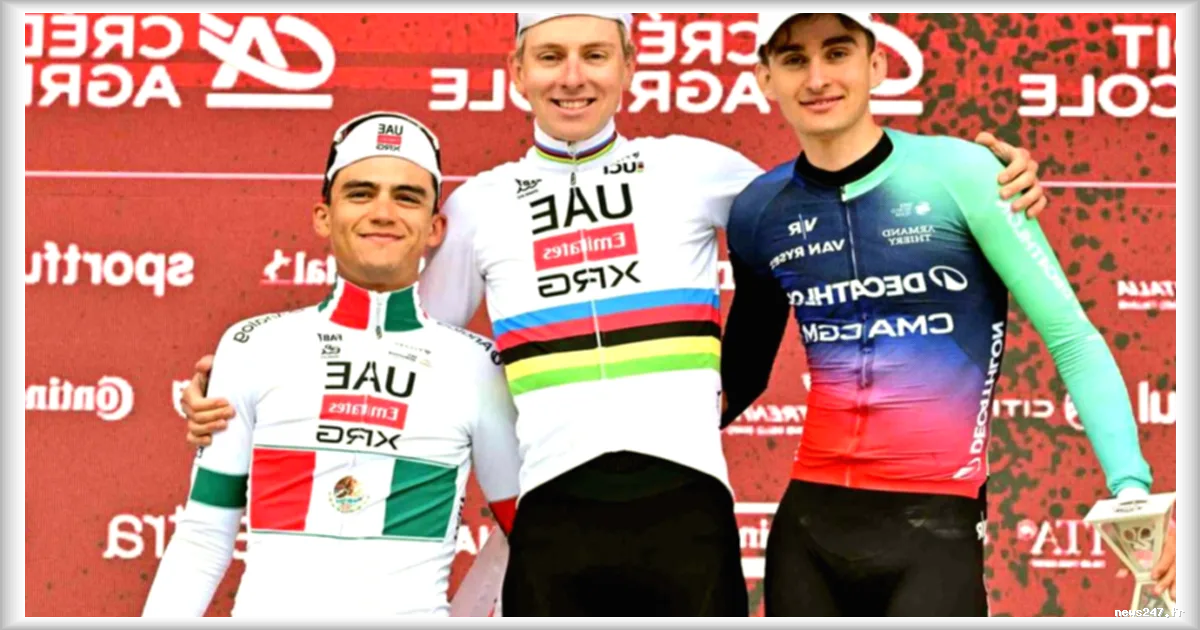 Cyclisme : Tadej Pogacar impressionne Paul Seixas aux Strade Bianche