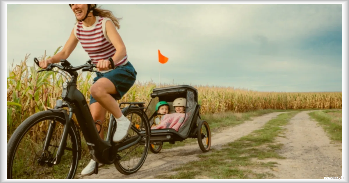Decathlon lance une remorque vélo pliable pour transporter les enfants, selon Frandroid