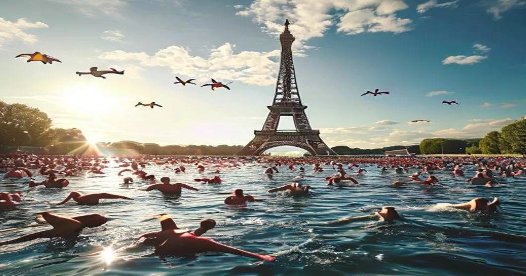 Des centaines de nageurs plongent dans la Seine pour la première course en 80 ans