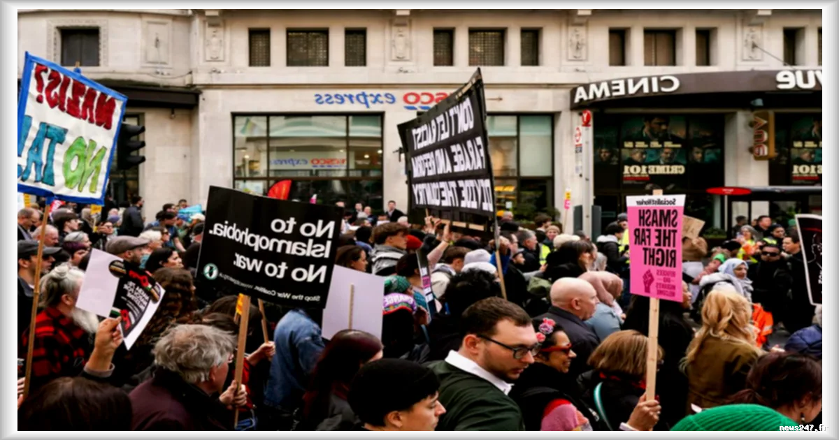 Des dizaines de milliers de manifestants contre l'extrême droite à Londres