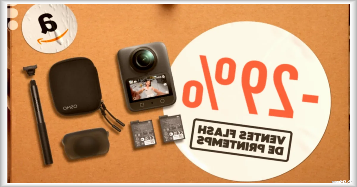 DJI offre une réduction de 29% sur sa première caméra 360° Osmo 360 lors des ventes flash d'Amazon