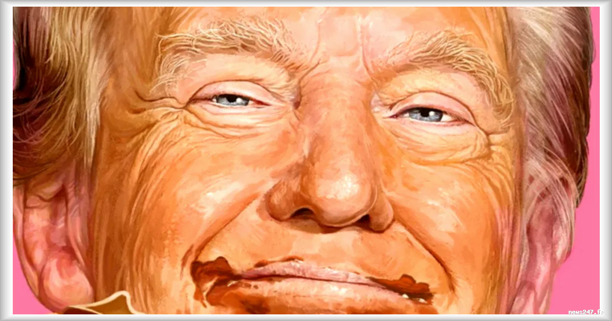 Donald Trump dépeint en train de savourer une planète chocolatée pour Pâques