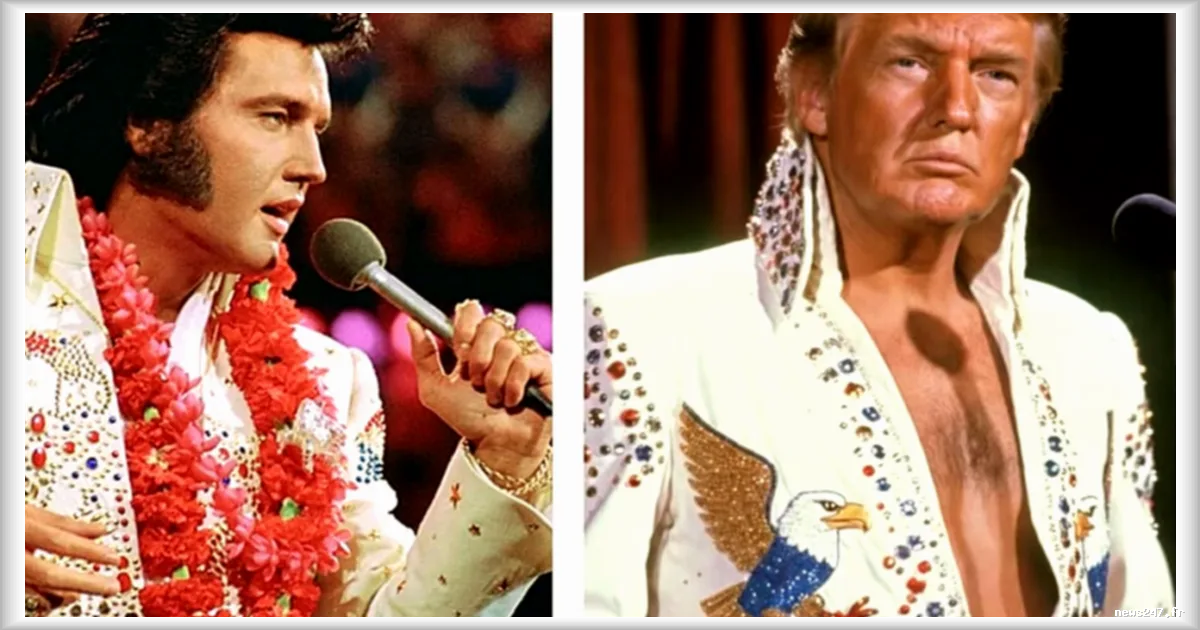 Donald Trump suscite la polémique avec une image générée par IA le représentant en Elvis Presley