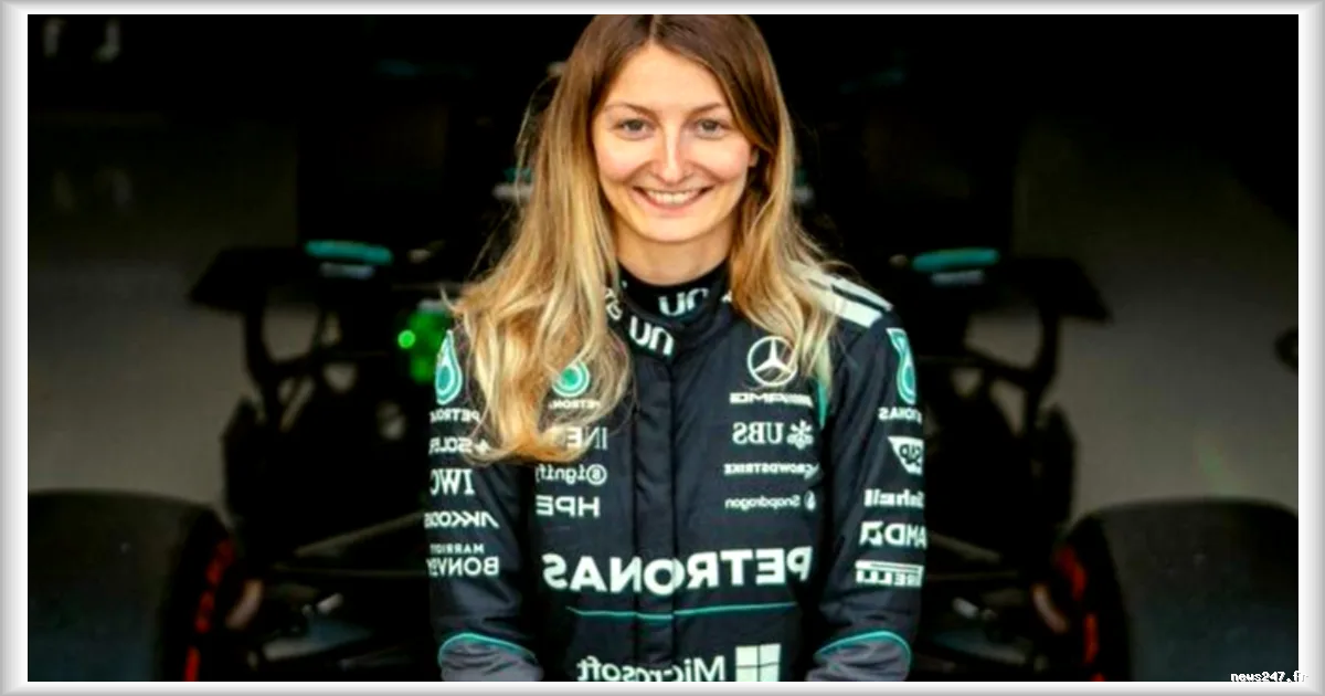 Doriane Pin devient la première Française au volant d'une Formule 1 Mercedes lors d'essais historiques à Silverstone