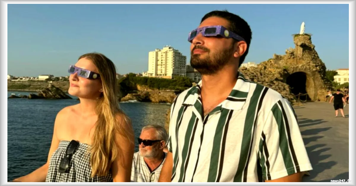 Éclipse solaire à Biarritz : des milliers de personnes captivées par l'occultation presque totale du soleil