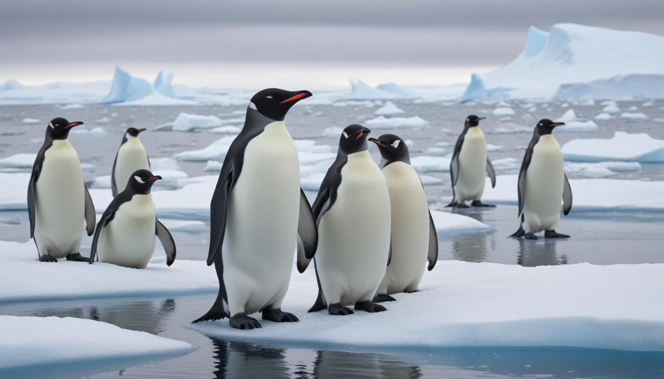 En Antarctique, les manchots empereurs menaces par la fonte de la glace de mer