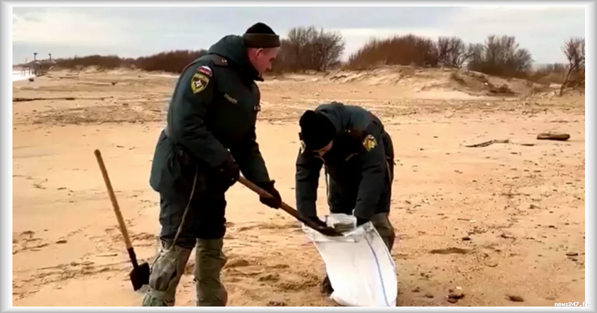En Russie, les plages d'Anapa rouvrent malgré les traces de la marée noire de 2024
