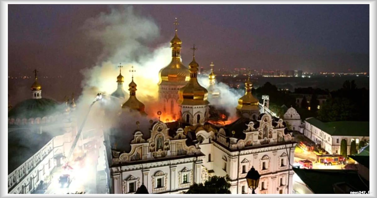 Fausses images générées par IA accusant l’Ukraine de mise en scène après une frappe russe sur la Laure des Grottes de Kyiv