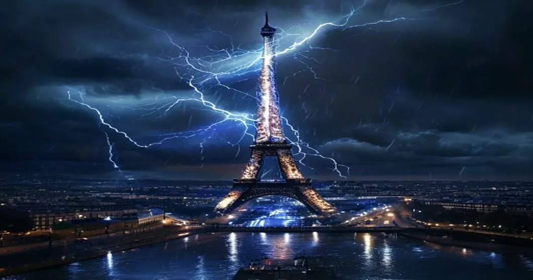 Foudre sur la tour Eiffel : un violent orage frappe Paris après des pics de chaleur