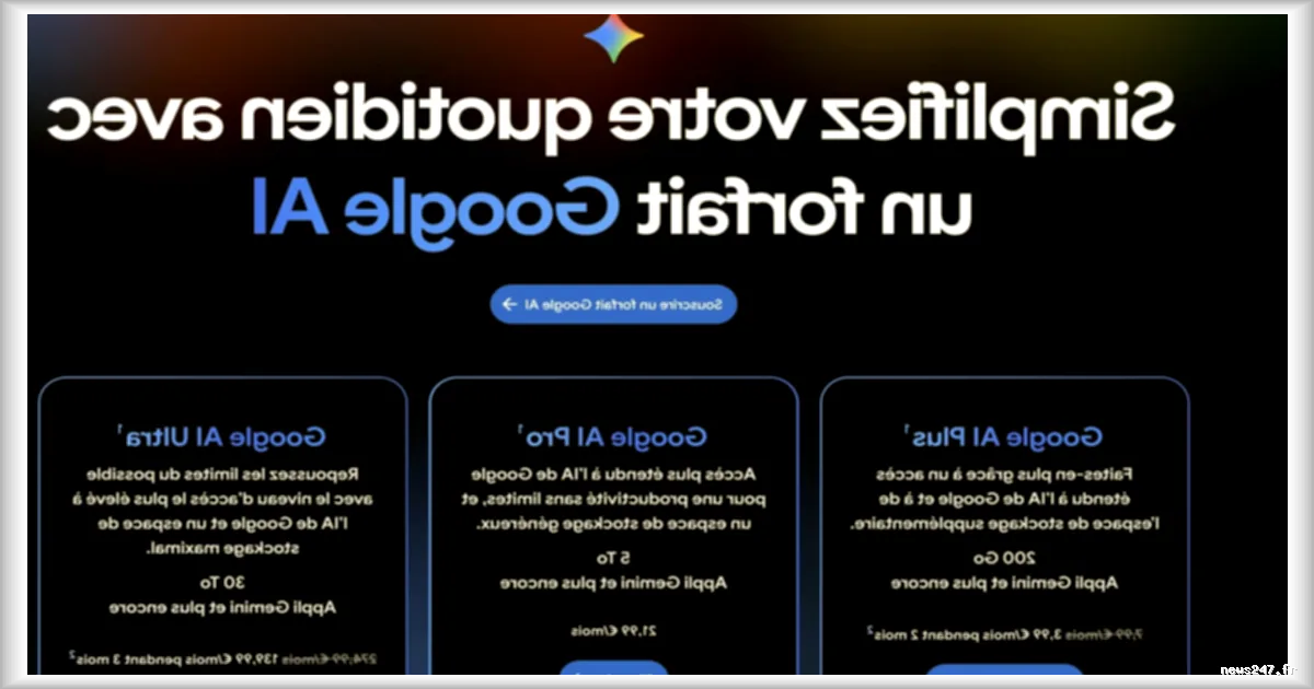 Google AI Pro : 5 To de stockage sans augmentation de prix