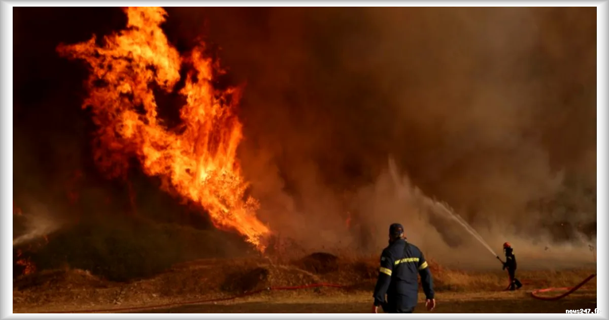 Grèce : des moyens aériens et terrestres mobilisés pour maîtriser l’incendie près d’Athènes