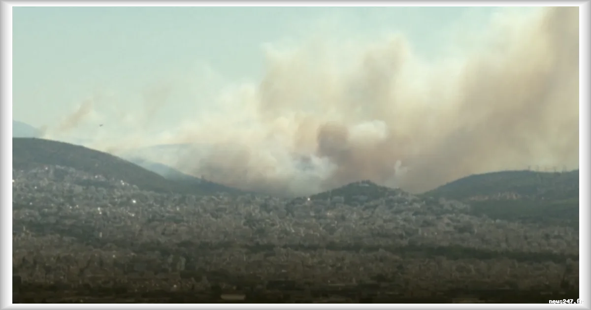 Grèce : nouveaux incendies aux portes d'Athènes, des quartiers évacués sous la menace des flammes
