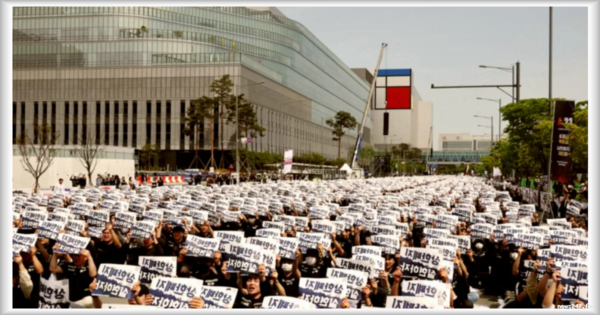 Grève massive chez Samsung Electronics en Corée du Sud : 48 000 salariés menacent de paralyser les usines de puces