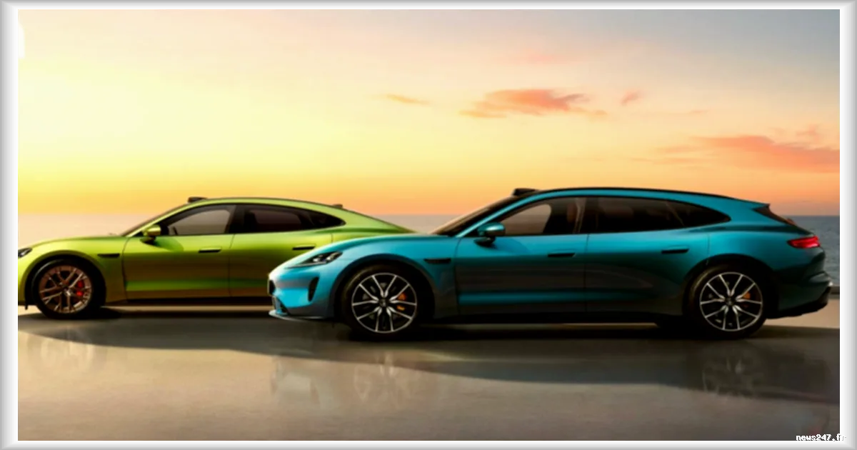 Huawei devoile une voiture electrique copiee sur le modele Porsche Taycan Cross Turismo