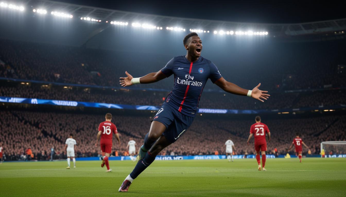 Hugo Ekitiké, ancien Parisien, brille chez les Reds lors du quart de finale aller de la Ligue des champions contre le PSG
