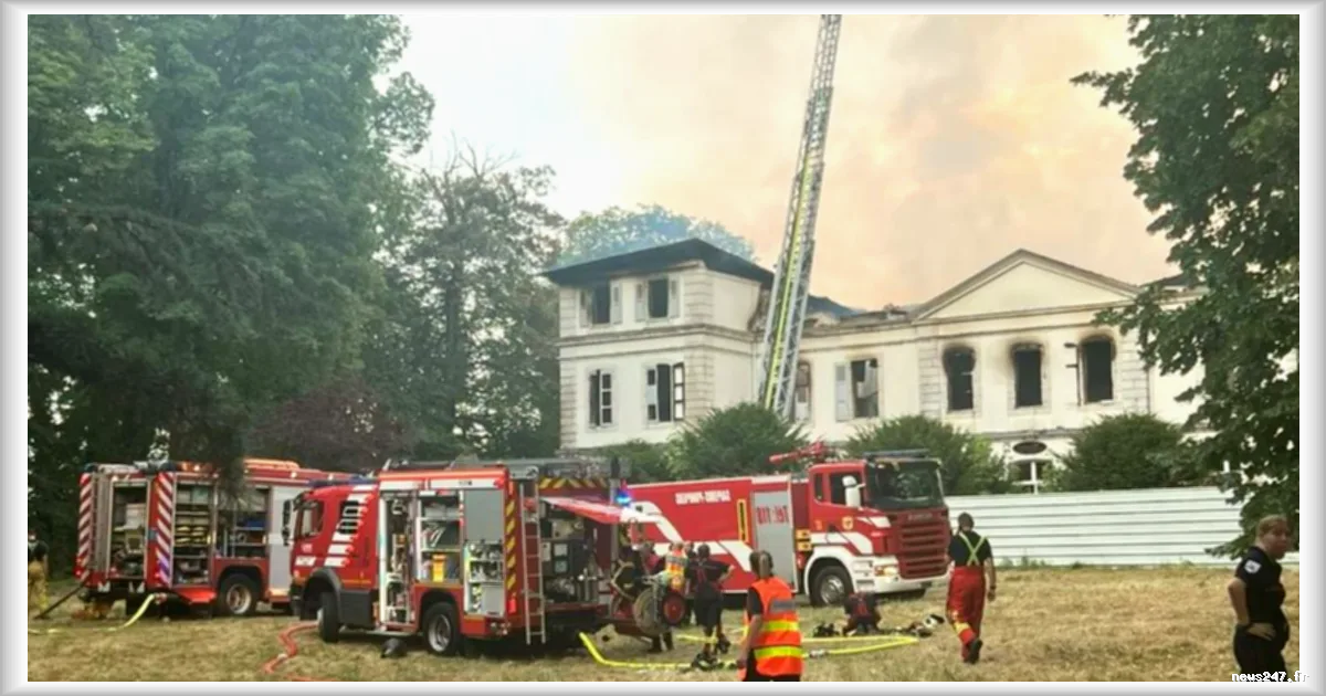Incendie au château de Divonne-les-Bains : plus de 70 pompiers mobilisés après un sinistre dimanche soir