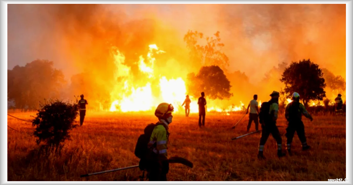 Incendie en Espagne : plus de 11 000 hectares détruits en 24 heures près de la frontière portugaise