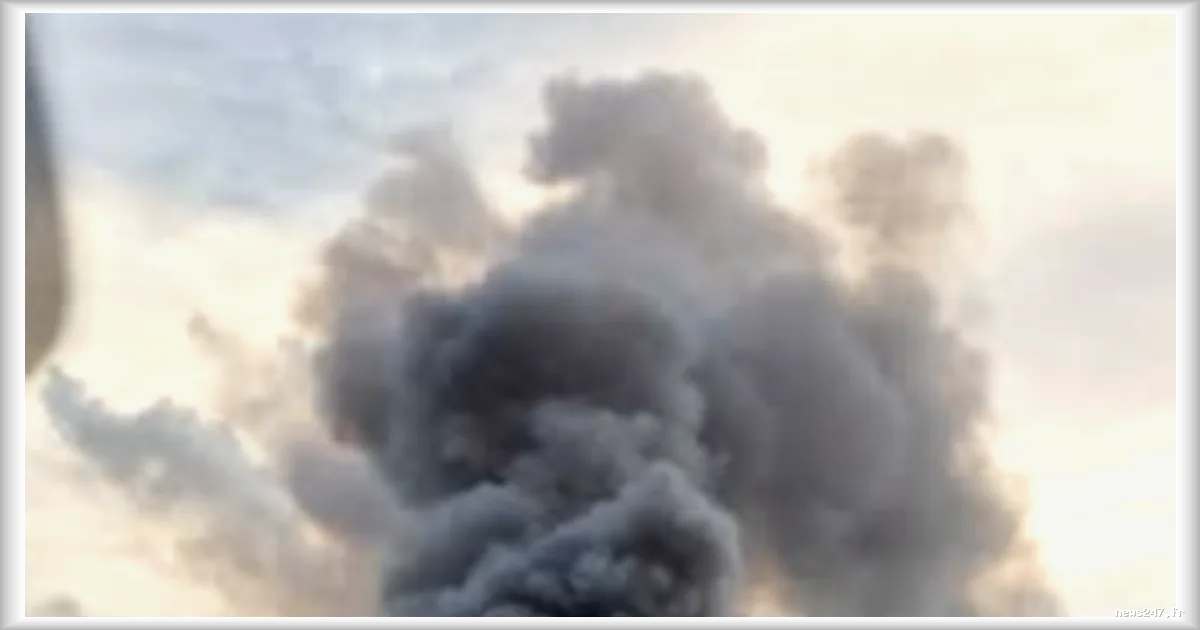 Incendie important dans les Yvelines : un vaste panache de fumée visible à plusieurs kilomètres