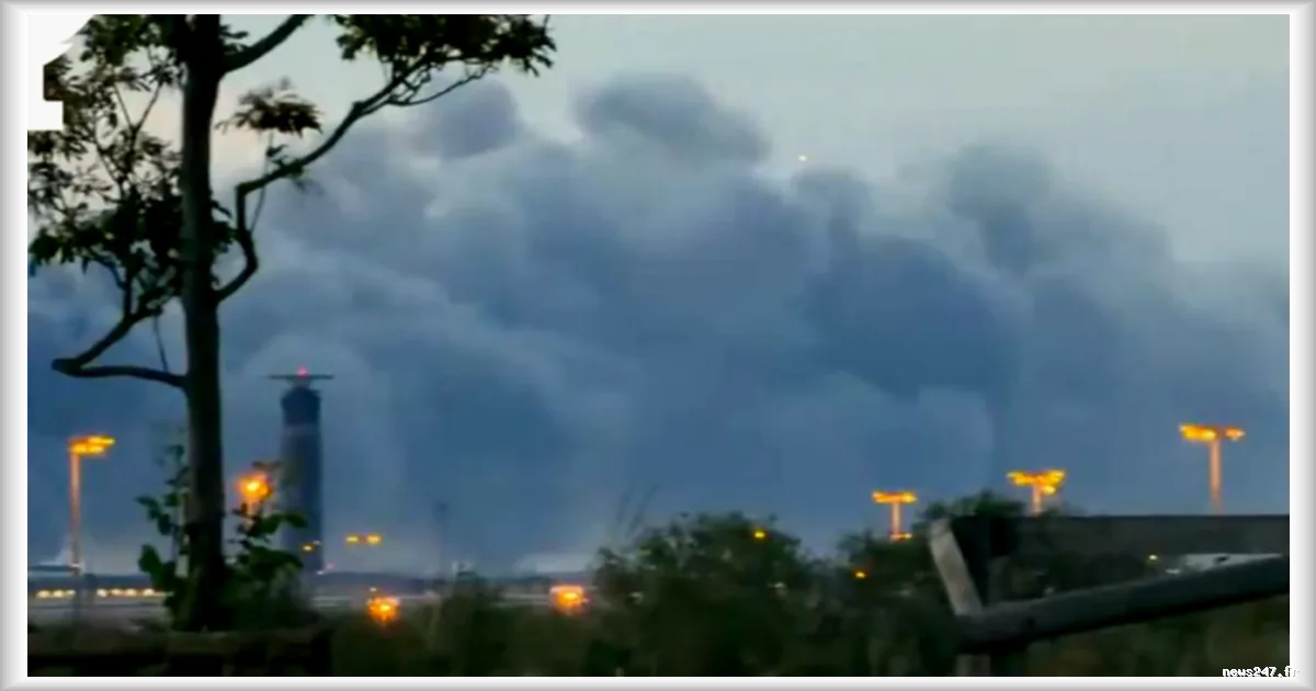 Incendie spectaculaire à Roissy : les flammes visibles depuis Paris maîtrisées par les pompiers