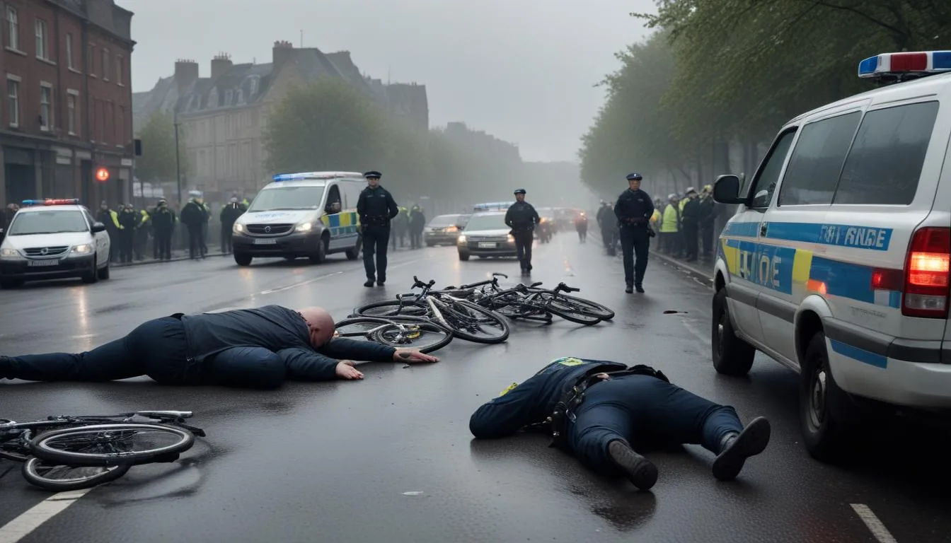 Indre : Un cycliste décède après avoir été traîné par un véhicule sur une centaine de mètres, le conducteur placé en examen