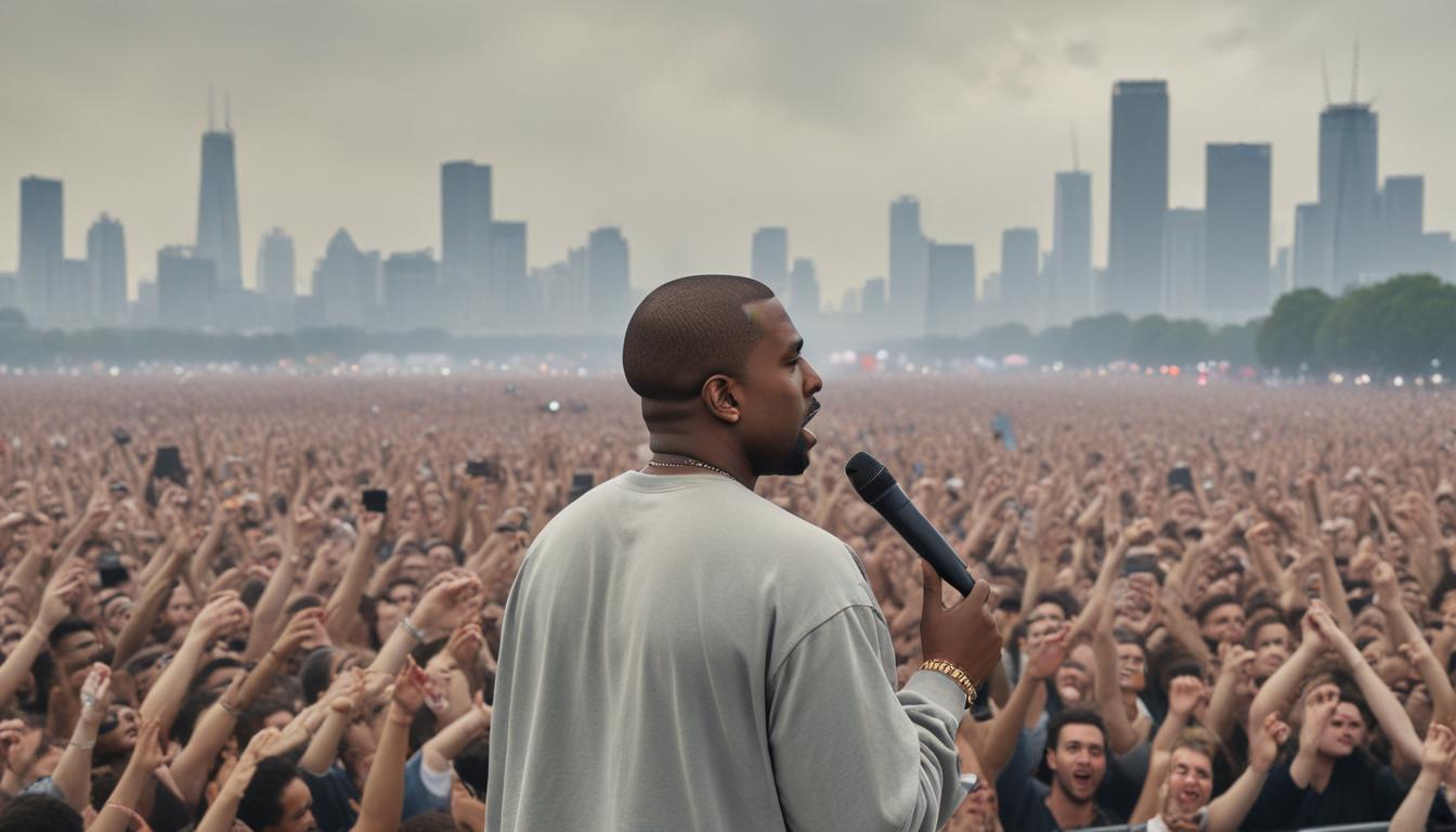 Kanye West invite a se produire au festival Wireless a Londres : l'organisateur appelle au "pardon"