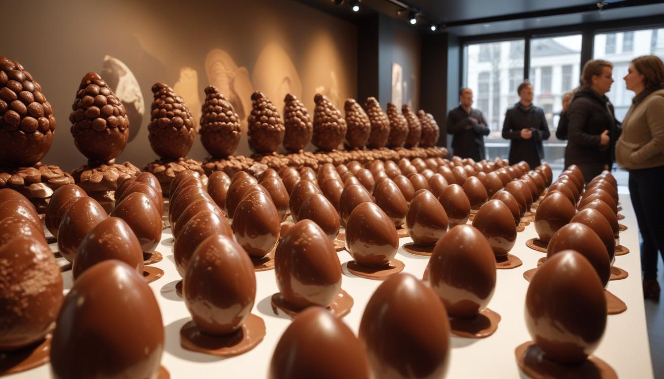 La Belgique met en avant l'art du chocolat avec une exposition de sculptures géantes comestibles pour Pâques