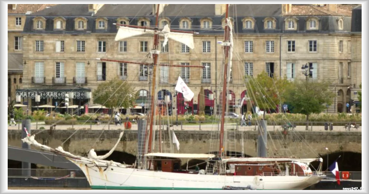 La Belle Poule, goélette de 1932, ouvre son pont au public à Bordeaux