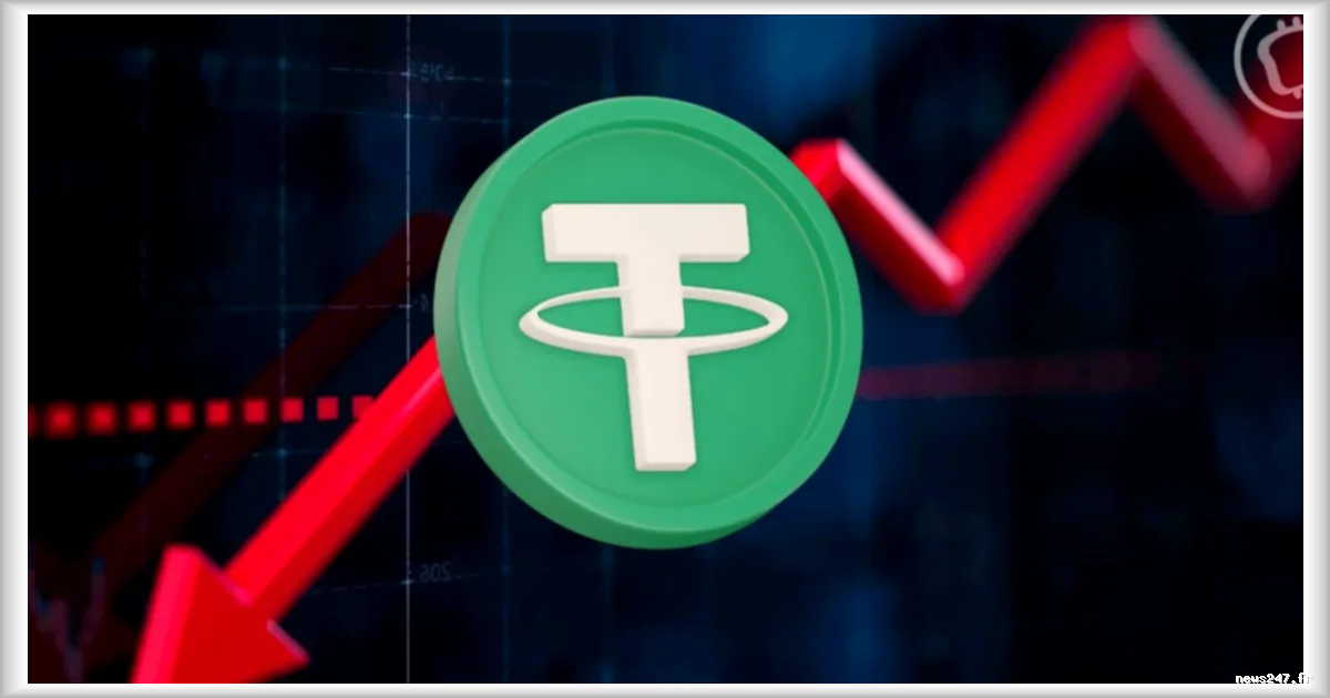 La capitalisation de l'USDT de Tether en baisse pour le 2ème mois consécutif depuis l'affaire Terra