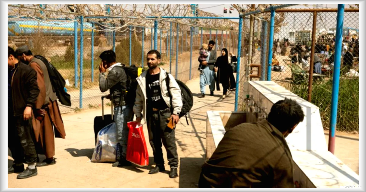 La guerre en Afghanistan: les Afghans d'Iran fuient leur pays