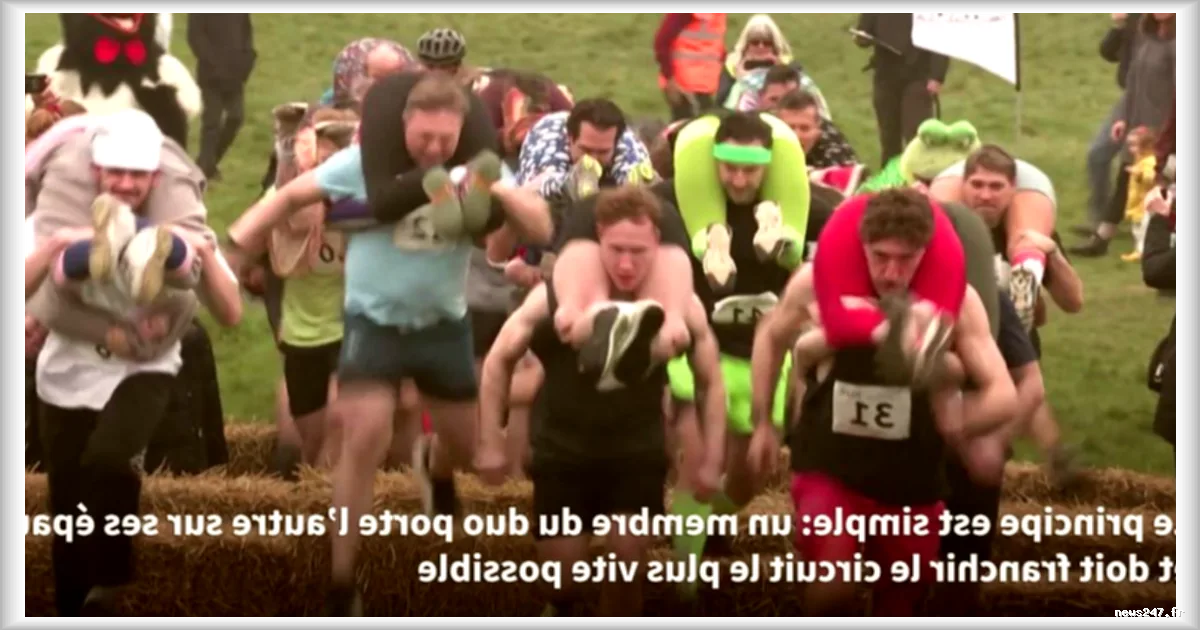 La « Wife Carrying Race » : une course originale où les participants doivent porter leurs femmes sur leur dos