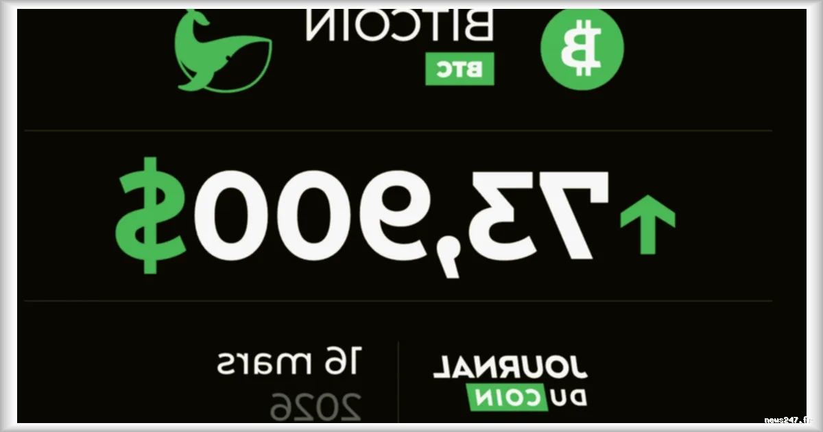 Le Bitcoin se réveille et franchit la barre des 74 000 $ - Bitcoin 16 mars
