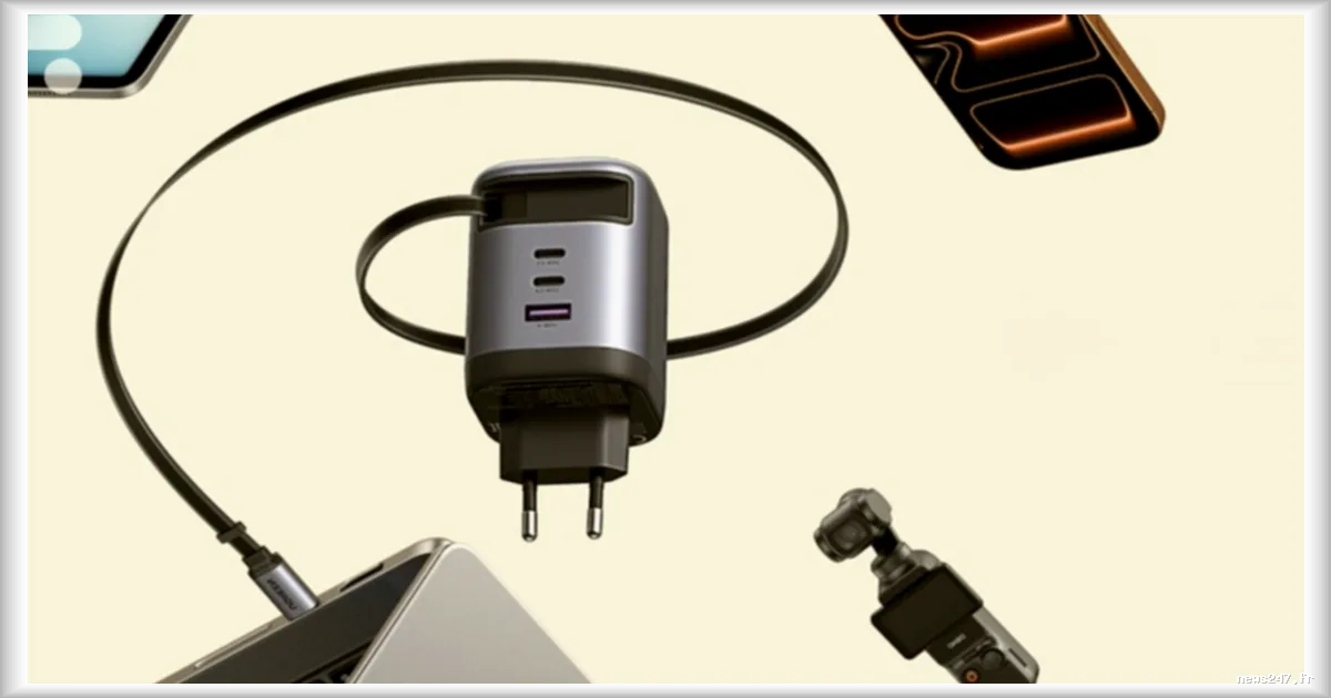 Le chargeur Ugreen Nexode, un compagnon de voyage pratique avec câble rétractable en promotion sur Amazon
