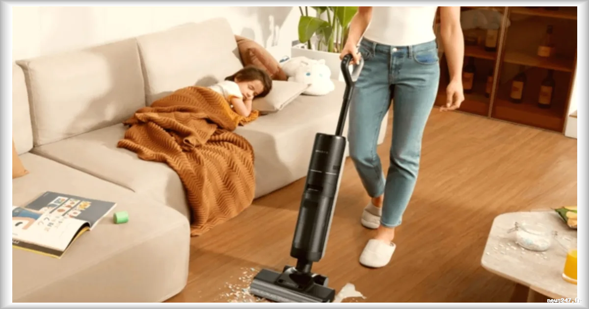 Le Dreame H12 Pro Ultra : un aspirateur balai qui lave les sols et propose un séchage à air chaud à 179 €