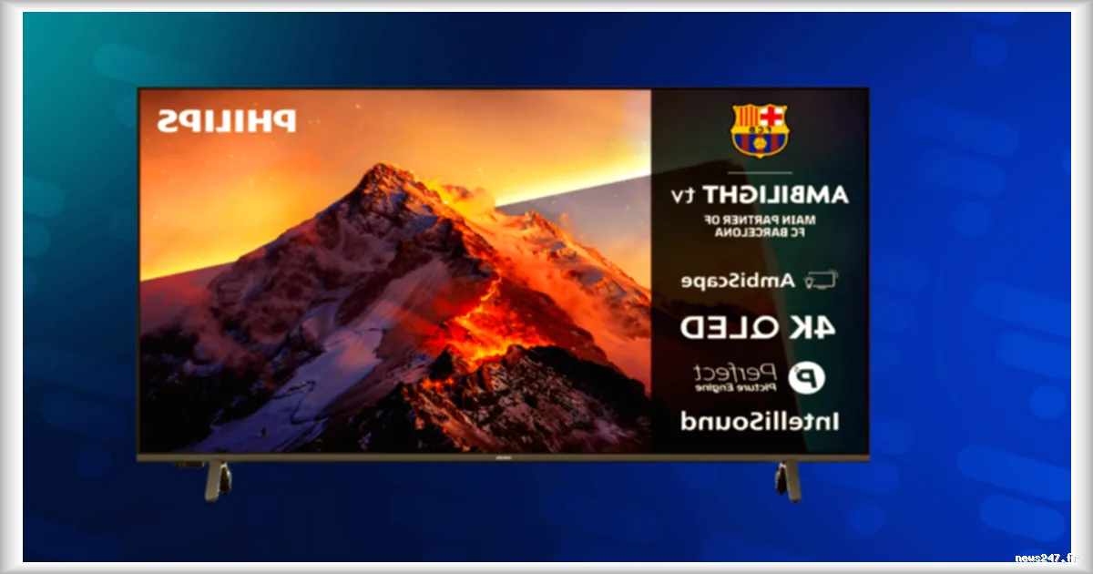 Le prix du TV Philips QLED 4K et Ambilight de 55 pouces chute chez Boulanger