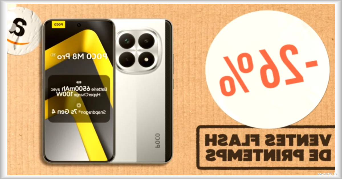 Le prix du Xiaomi Poco M8 Pro 5G baisse pendant les ventes flash d'Amazon