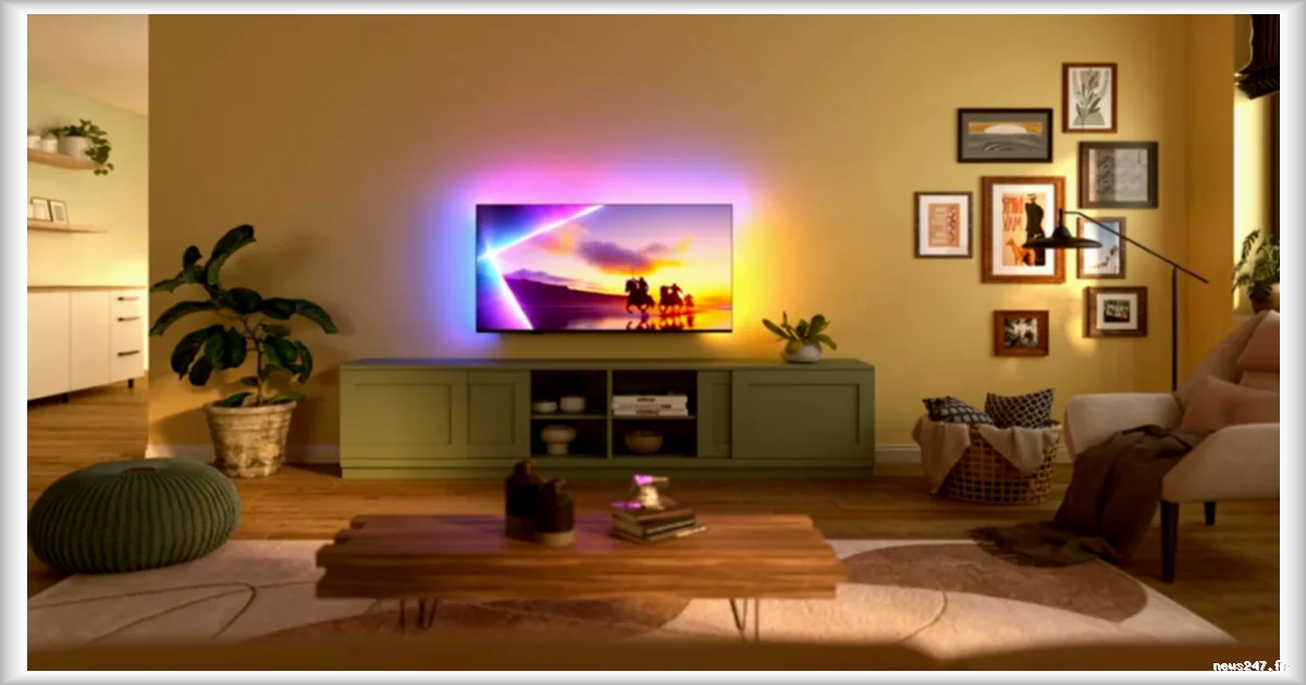 Le TV QLED 4K Philips 50PUS8400/12 avec Ambilight en promotion chez Ubaldi