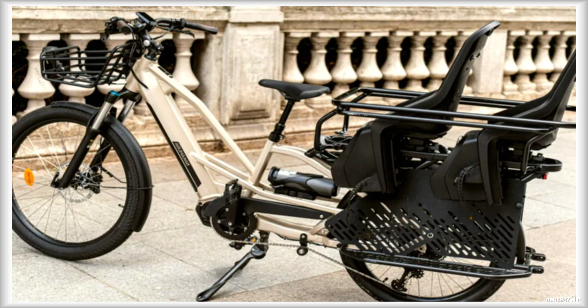 Le vélo cargo Nakamura Crossover Longtail en promotion de 500 € chez Intersport