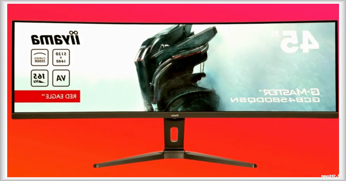 L'écran gaming Iiyama G-Master Red Eagle 45 pouces affiché à 529 € en promotion